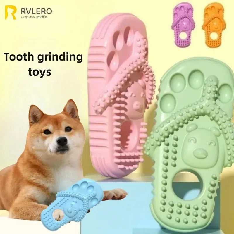 Slippers Toys Pets Biting Cats Dogs Protruding Points Grinding Cleaning Teeth TPR Material Food Clip Cute Interesting Desig