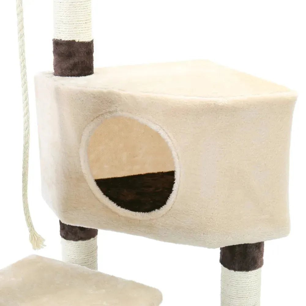 Cat Tree Cat Tower with Scratching Posts and Plush Condo Cat Furniture for Small Spaces Multi-Level Stand House Activity Tower