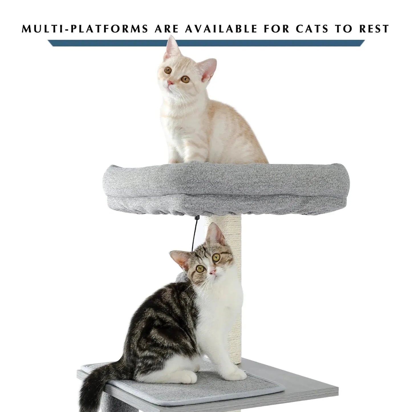 Cat Tree Cat Tower with Scratching Posts and Plush Condo Cat Furniture for Small Spaces Multi-Level Stand House Activity Tower