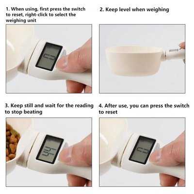 Pet Food Scale Electronic Measuring Tool The New Dog Cat Feeding Bowl Measuring Spoon Kitchen Scale Digital Display 250ml