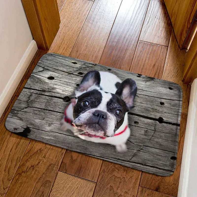 unny Front Entrance Door Carpet 3D Animals Dog Floor Carpets for Living Room Bedroom Non-Slip Kitchen Mats