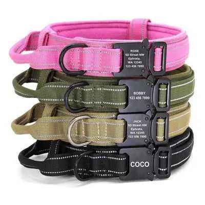 Elite Guardian Personalised Military Tactical Dog Collar for Large Dogs