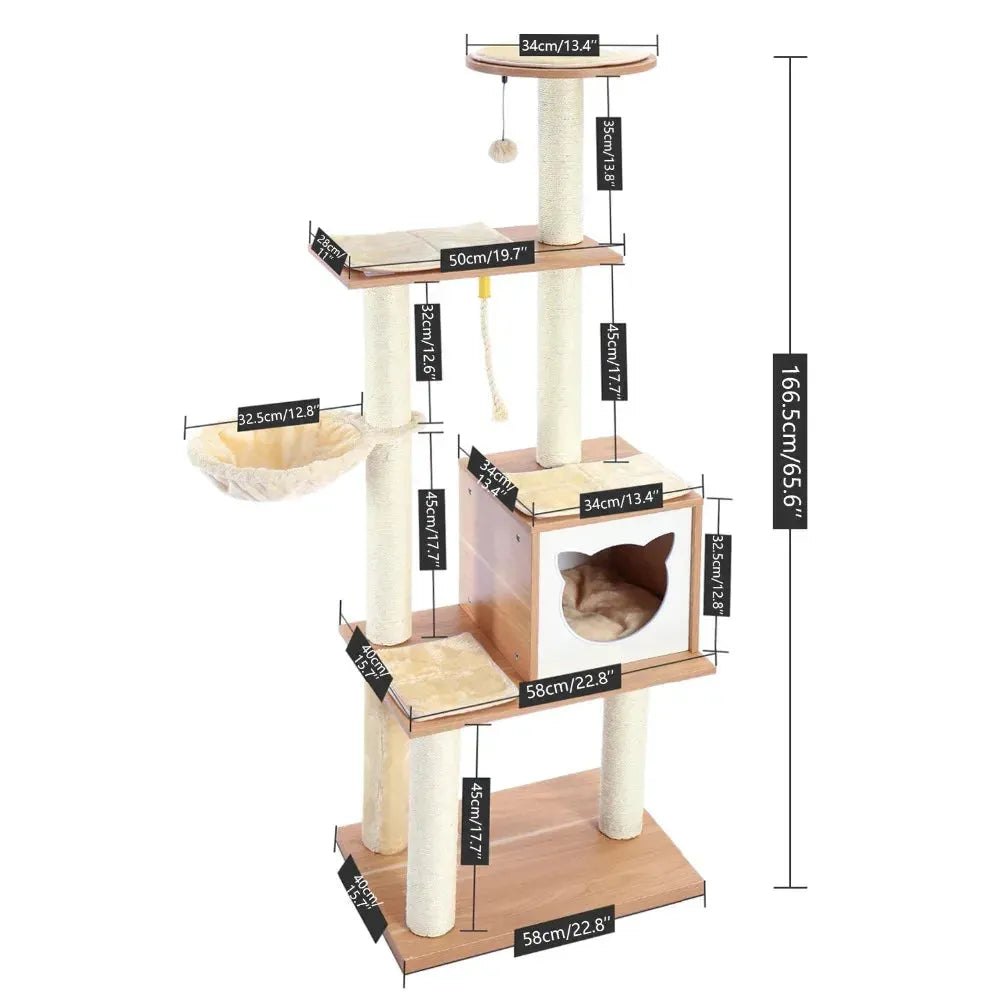 Cat Tree Cat Tower with Scratching Posts and Plush Condo Cat Furniture for Small Spaces Multi-Level Stand House Activity Tower