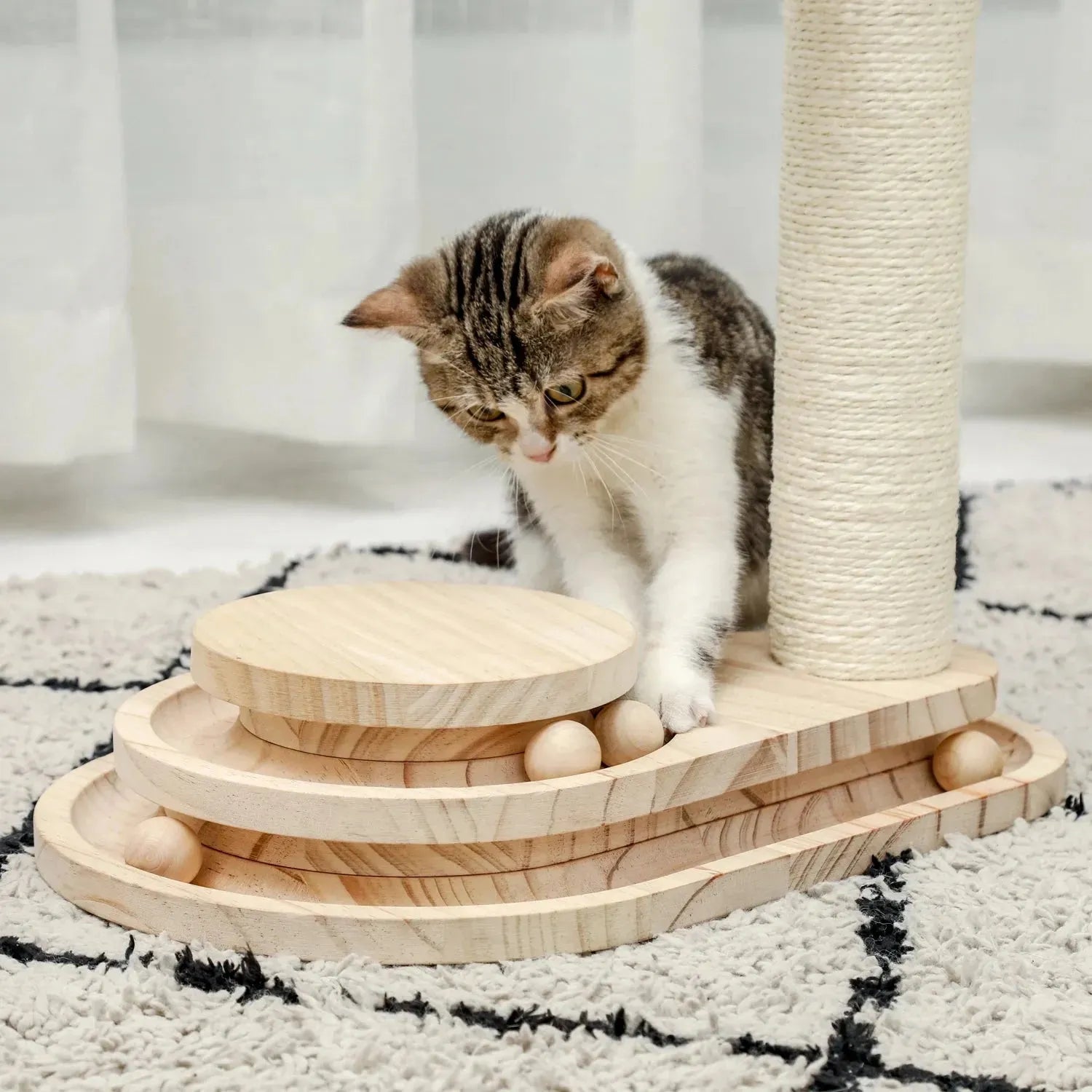 Cat Tree Cat Tower with Scratching Posts and Plush Condo Cat Furniture for Small Spaces Multi-Level Stand House Activity Tower