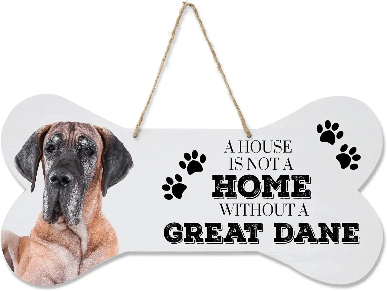 Home is Where My Dog is Pet Quote Dog Bone Wall Wooden Hanging Signs Dog Lovers Gifts for Women Dog Owner Gift for Home Decor