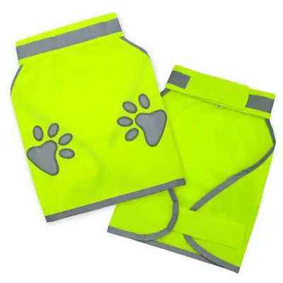 Reflective Nylon Dog Cat Harness Breathable Paw Print Pet Vest Harness Clothes Adjustable for Small Large Dogs Cats Bug Bulldog
