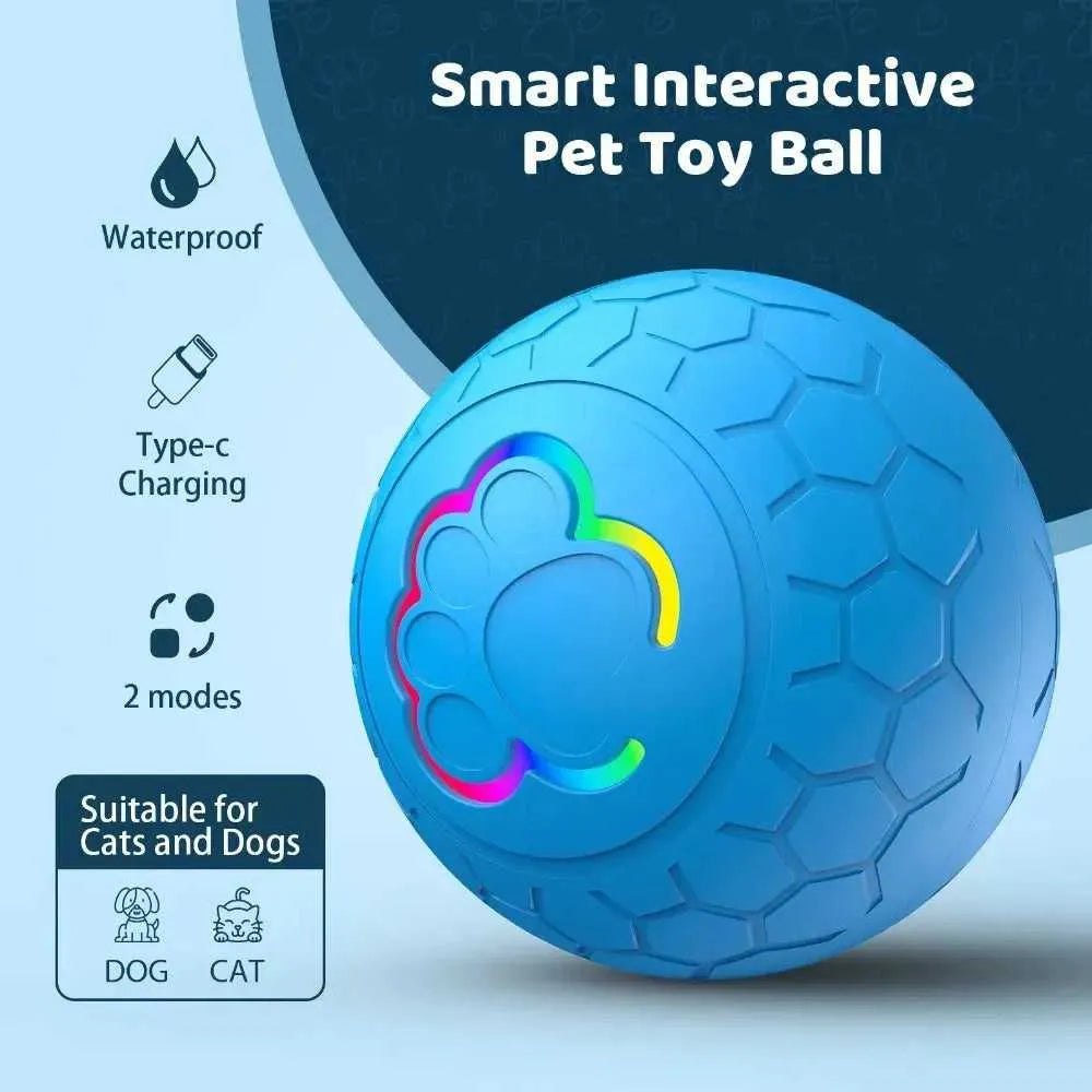 Pet Dog Toy Ball Smart Interactive Rechargeable Automatic Jumping Rolling Moving Ball with 2 Modes Motion Activated Dog Cat Toys