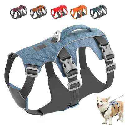 Reflective Dog Harness Adjustable Dog Harnesses Vest With Handle Durable Pet Training Walking Vest Harness for Small Medium Dogs
