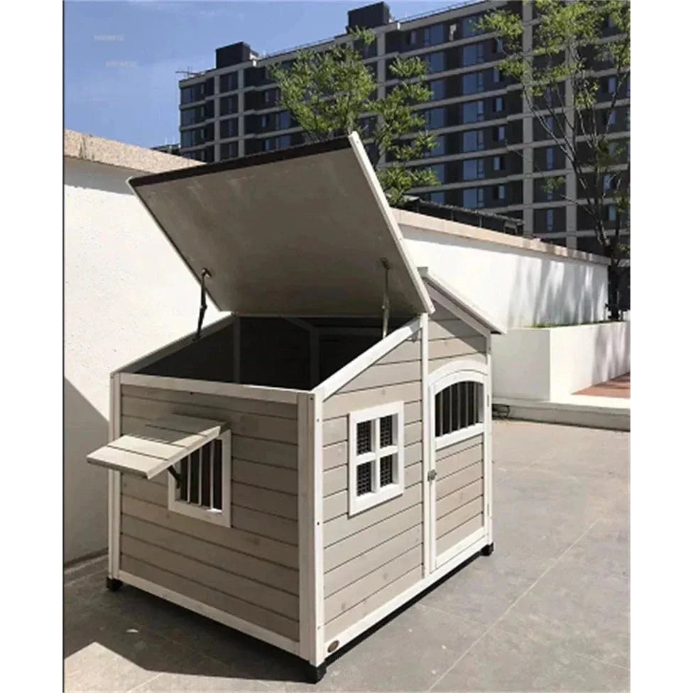 Four Seasons Universal Warm Large Dog House Wooden Dog Kennels Outdoor Rainproof Pet Kennel Indoor Garden Dog House Type Kennel