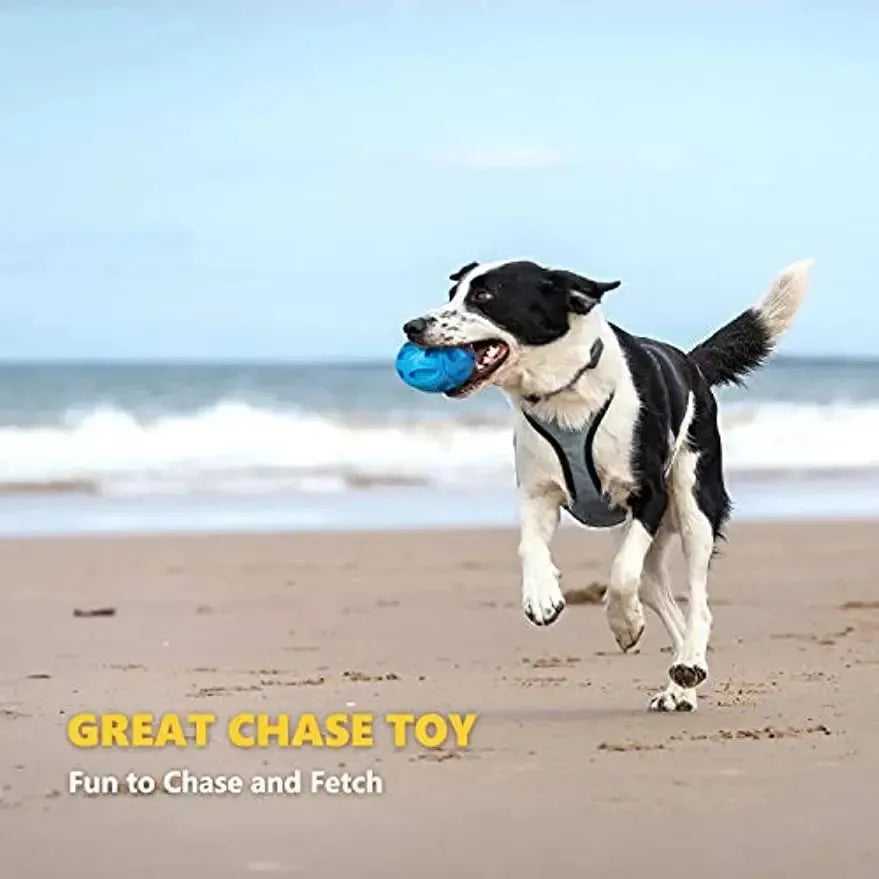 Squeaky Dog Toys for Aggressive Chewers Rubber Puppy Chew Ball Teeth grinding cleaning Durable Pet Toy for Medium Large Breed