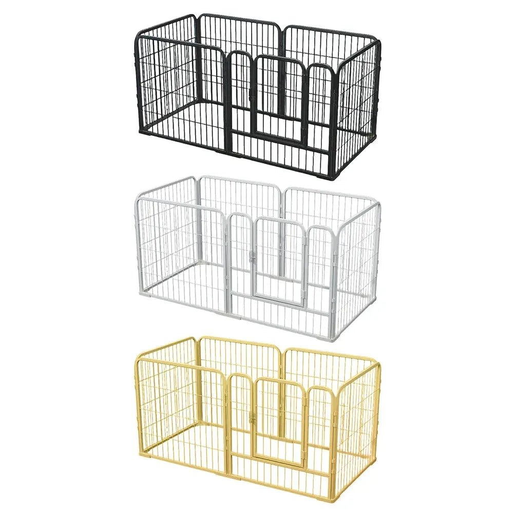 6 Panels Heavy Duty Dog Puppy Playpen Foldable Exercise Puppy Kennel Cage Metal Barrier Playpen for Dog Cat Rabbit Pet Exercise