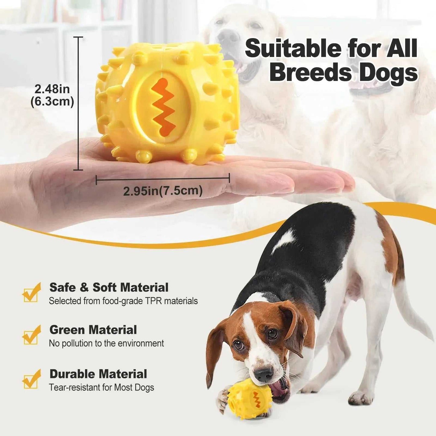 Dog Grinding Teeth Toys Chew Toys Cleaning Teeth Anti Bite Interactive Training Leaking Food Balls Toys Slow Food Pet Products