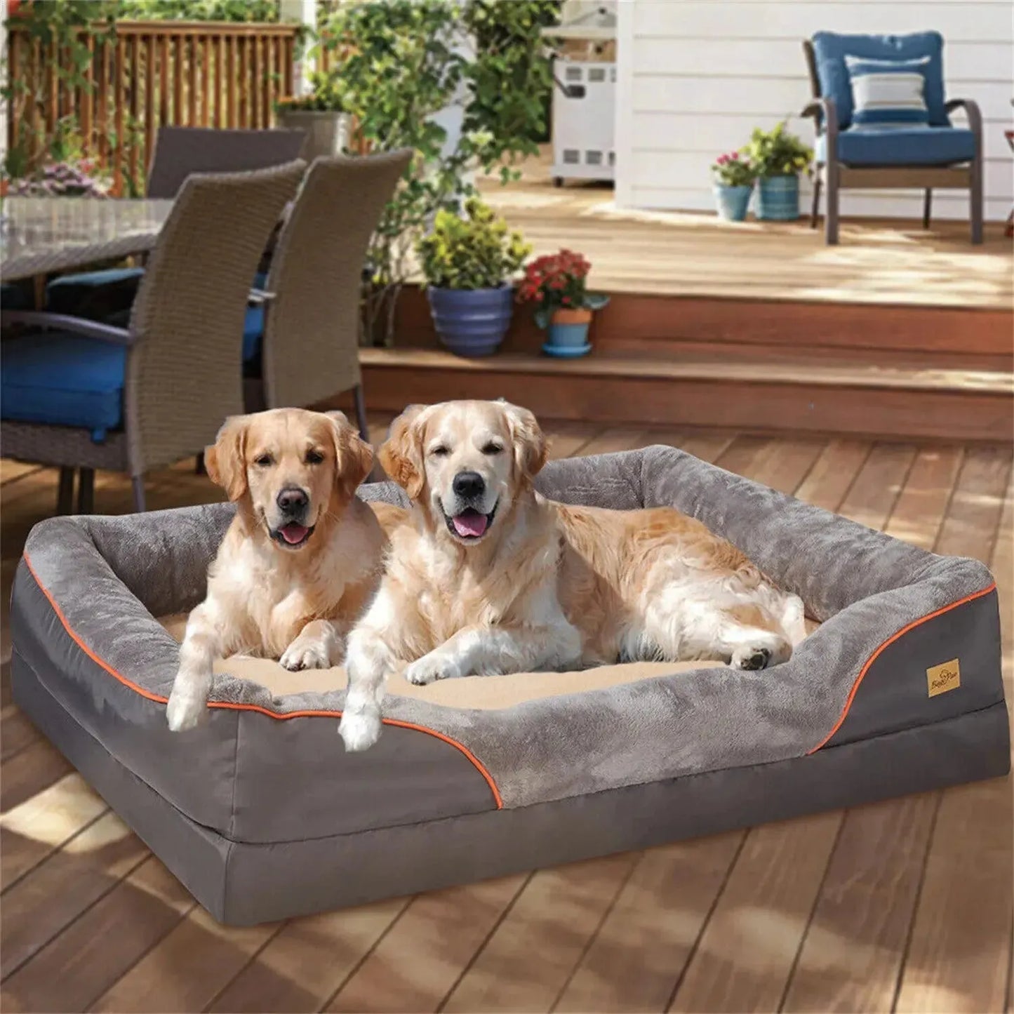 Waterproof Extra Large Orthopedic Dog Bed Sponge Foam Dog Bedding Lounge Sofa Bed