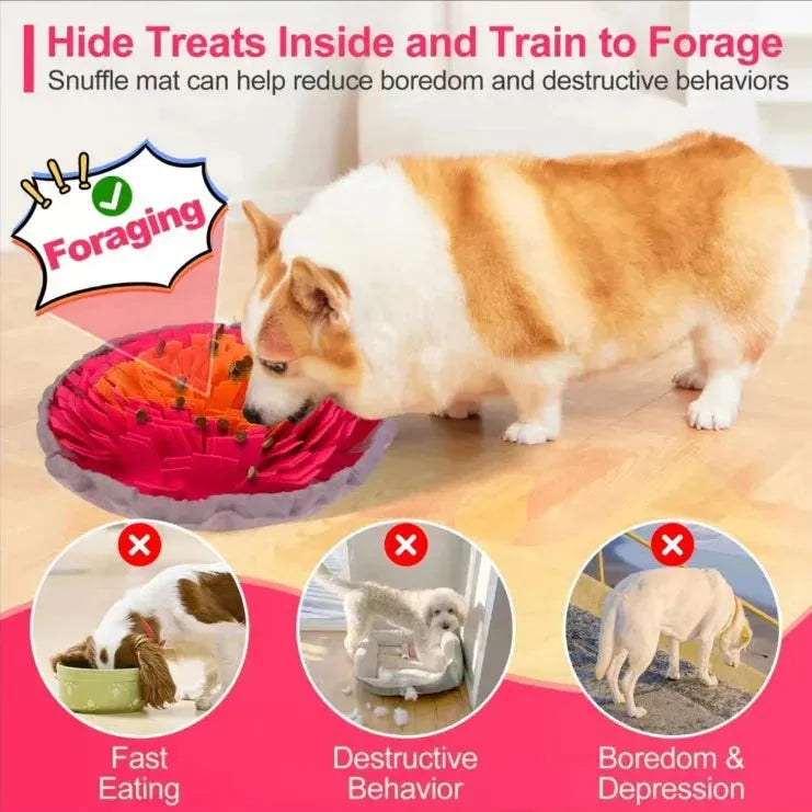 Washable Felt Pet Sniffing Pad Foldable Dog Slow Feeding Mat Toy Dog Training Snuff mat