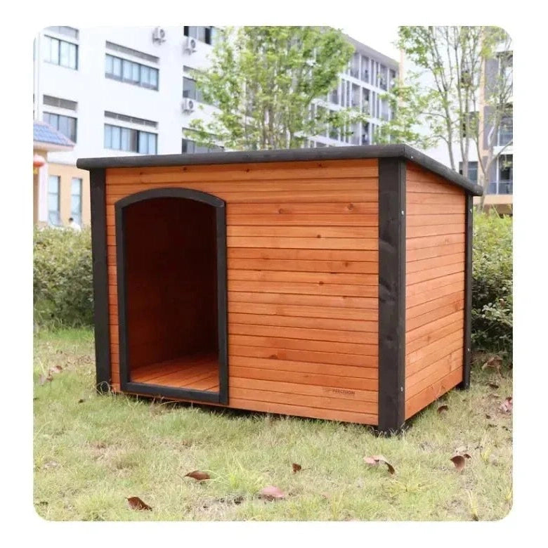 Solid Wooden Dog House Waterproof Outdoor Kennel Cage Small Large Breed Dogs Dog House Samoyeds Kennel Pet House H