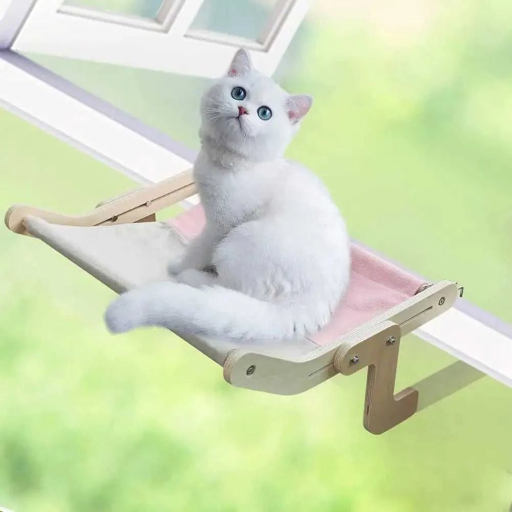 Bedside Bed Pet Nest Window Hanging Cat Bed Portable Removable Balcony Cat Hanging Hammock Wooden Suspended Bed Pet Nest