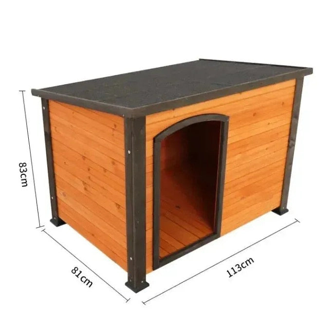 Solid Wooden Dog House Waterproof Outdoor Kennel Cage Small Large Breed Dogs Dog House Samoyeds Kennel Pet House H