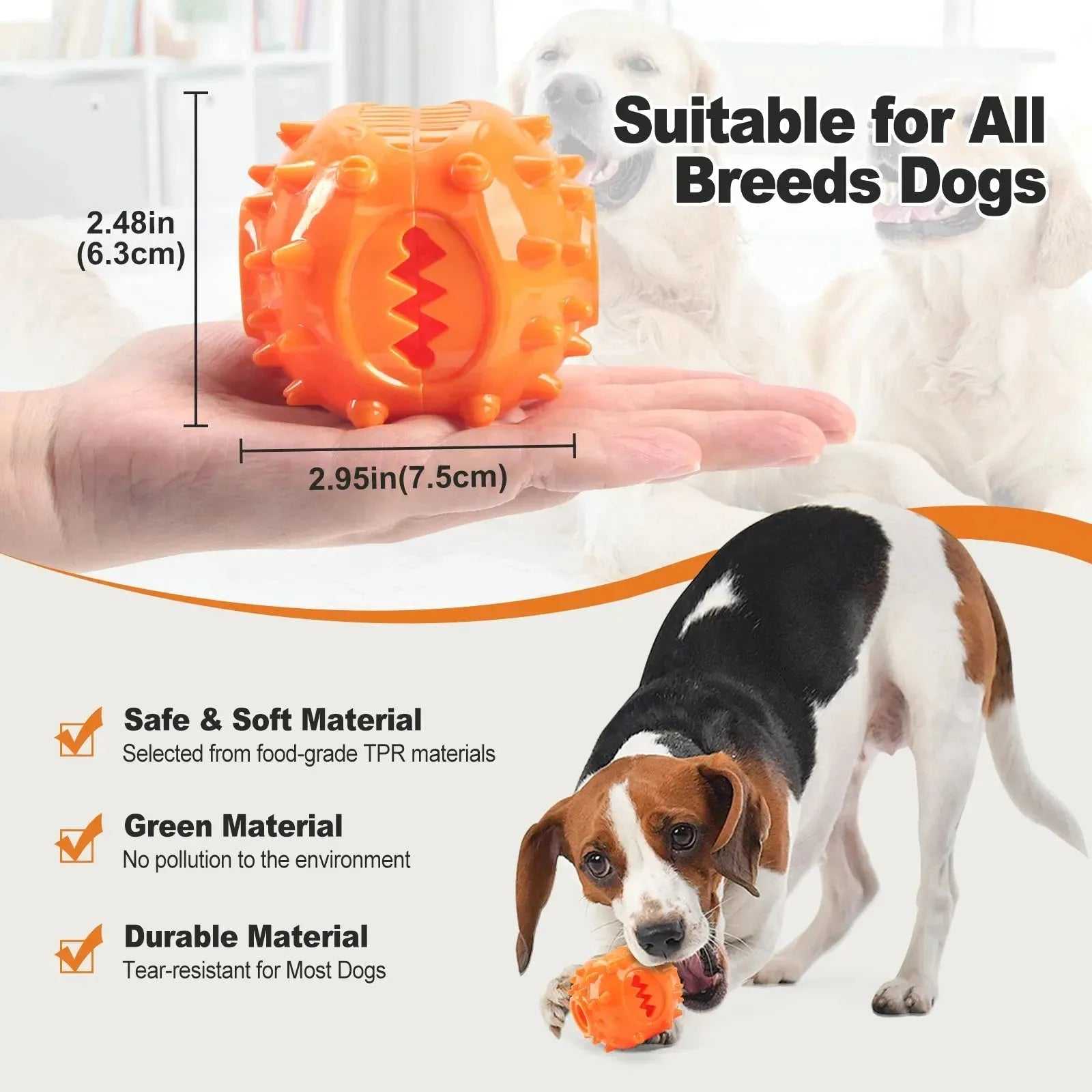 Dog Grinding Teeth Toys Chew Toys Cleaning Teeth Anti Bite Interactive Training Leaking Food Balls Toys Slow Food Pet Products