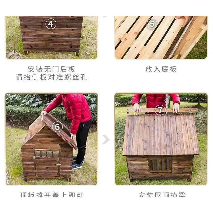 Large Size Corral Dog House Supplies Booth Small Wooden Puppy Dog House Camping Home Casinha De Pet Cachorro Dog Furniture Fg26