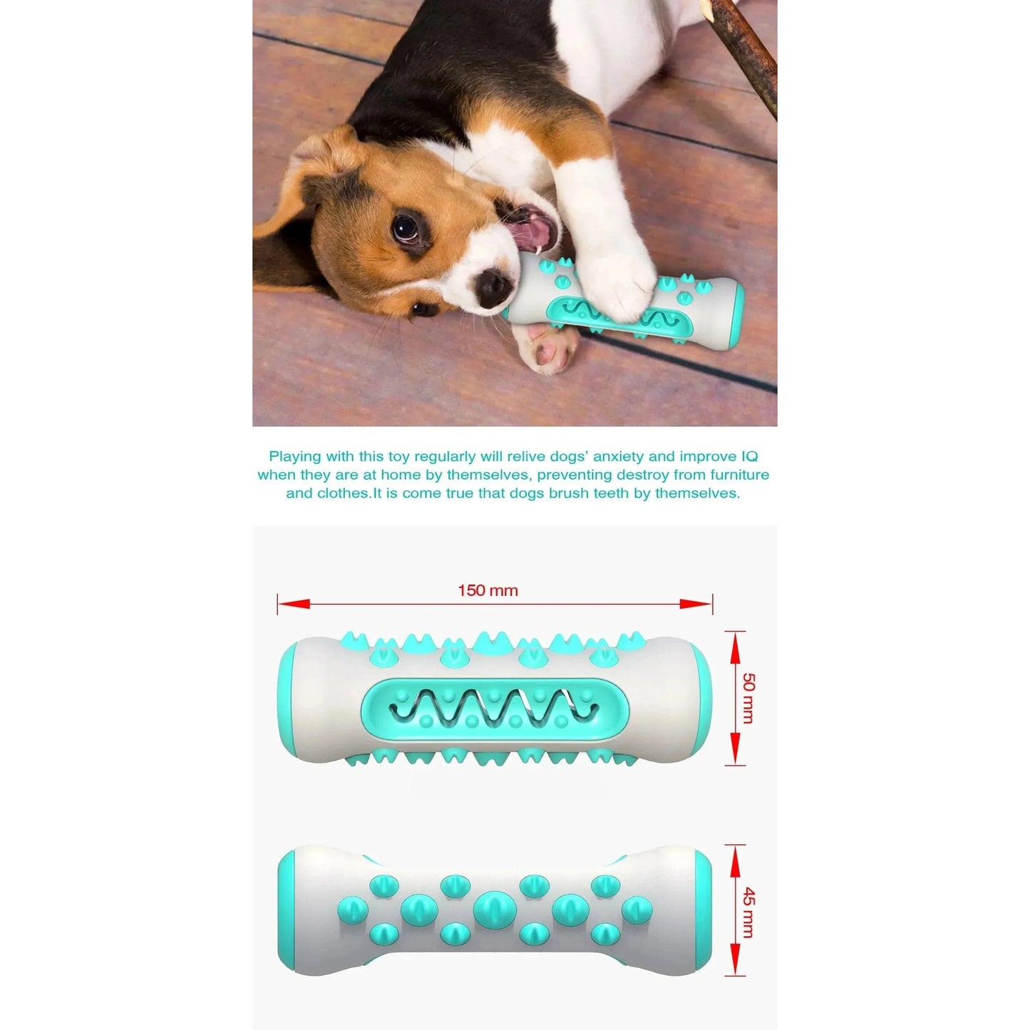 Pet Toothbrush Stick Dog Toy For Medium Large Dog Interactive Bone Chew Toys Bite Resistant Teeth Clean Labrador Beagle Supplies