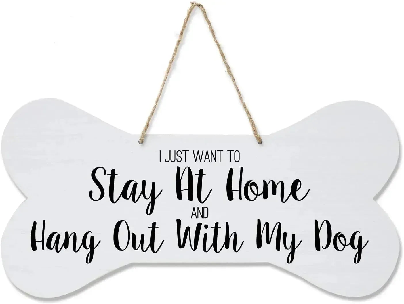 Home is Where My Dog is Pet Quote Dog Bone Wall Wooden Hanging Signs Dog Lovers Gifts for Women Dog Owner Gift for Home Decor