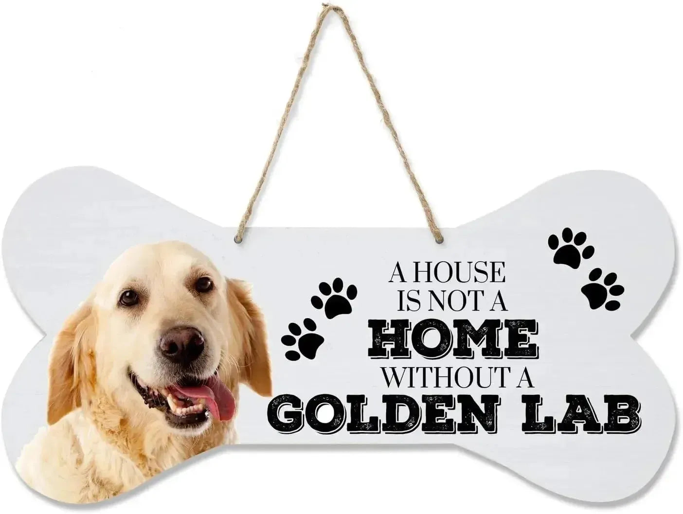 Home is Where My Dog is Pet Quote Dog Bone Wall Wooden Hanging Signs Dog Lovers Gifts for Women Dog Owner Gift for Home Decor