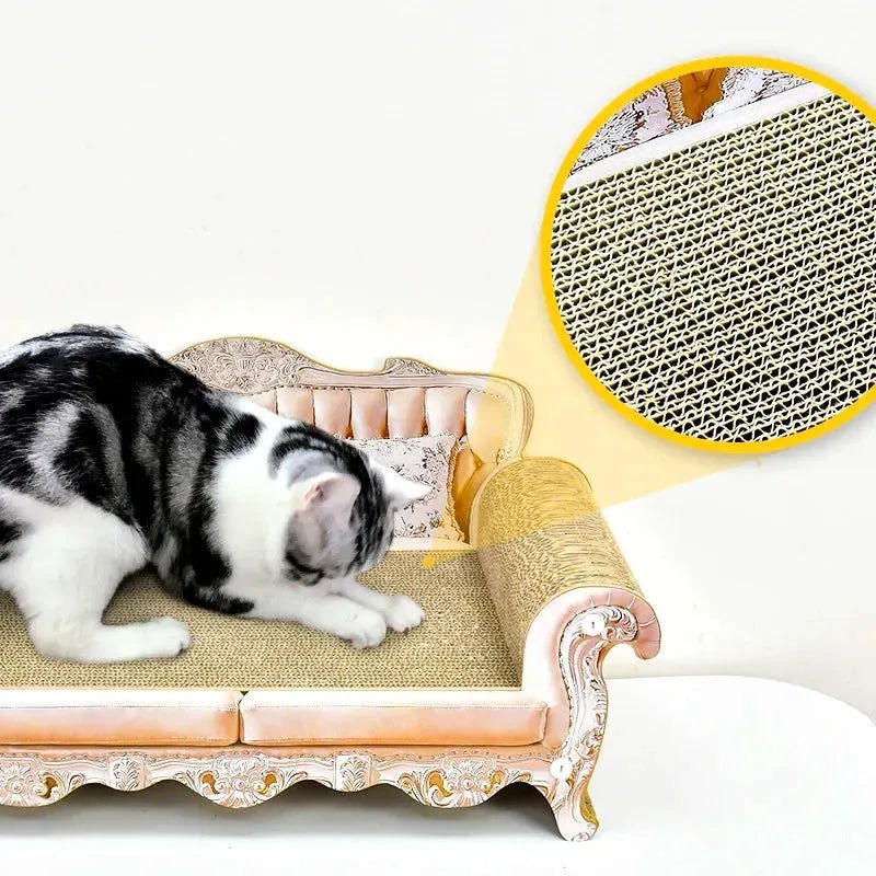 Pet furniture Cat Scratcher Sofa cat bed with scratching corrugated scratch board Large kitten couch