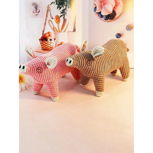 A cute cartoon pig pet plush toy dog toy relief artifact puppy grinding teeth bear from hi hi sound plush pet toys for pet use o