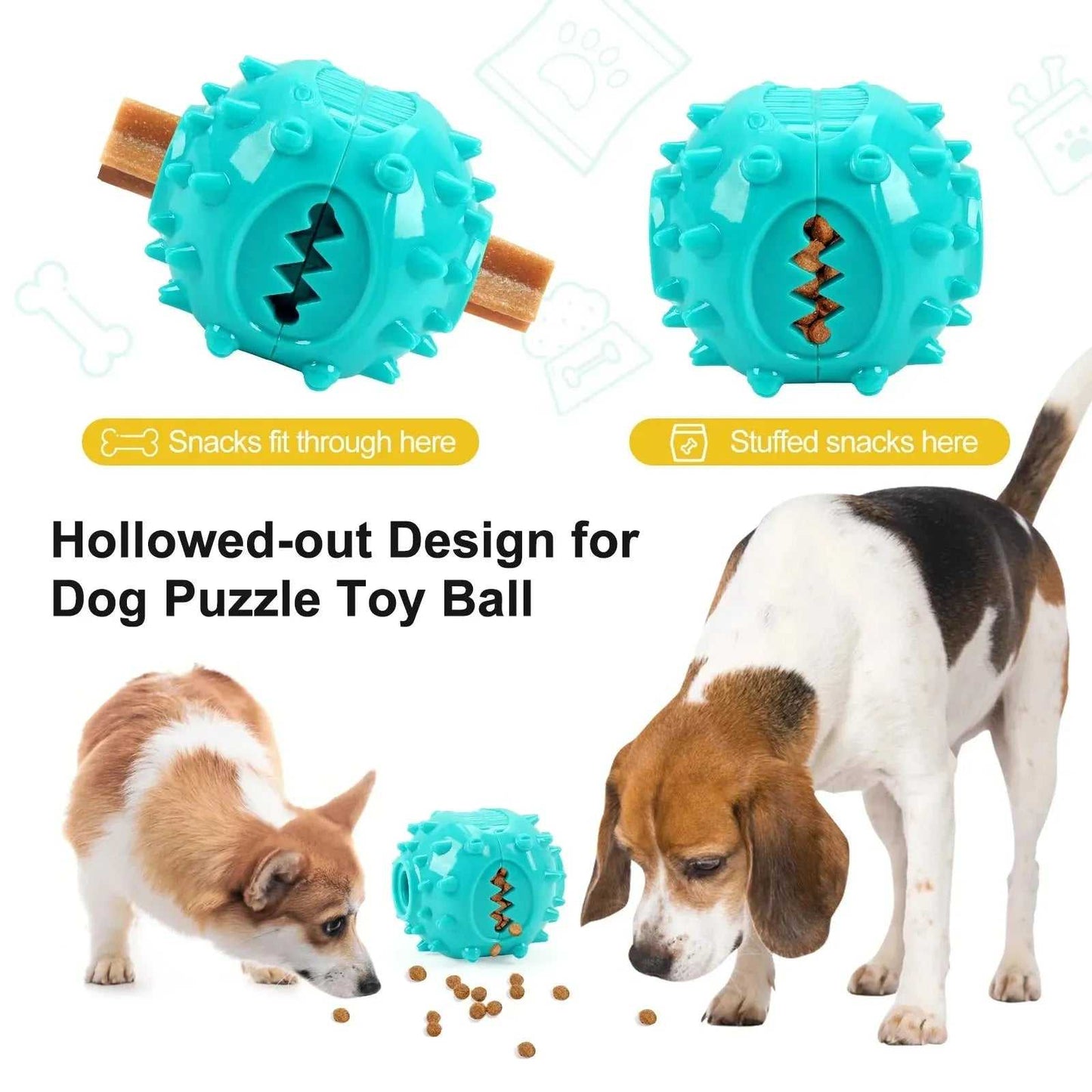 Dog Grinding Teeth Toys Chew Toys Cleaning Teeth Anti Bite Interactive Training Leaking Food Balls Toys Slow Food Pet Products