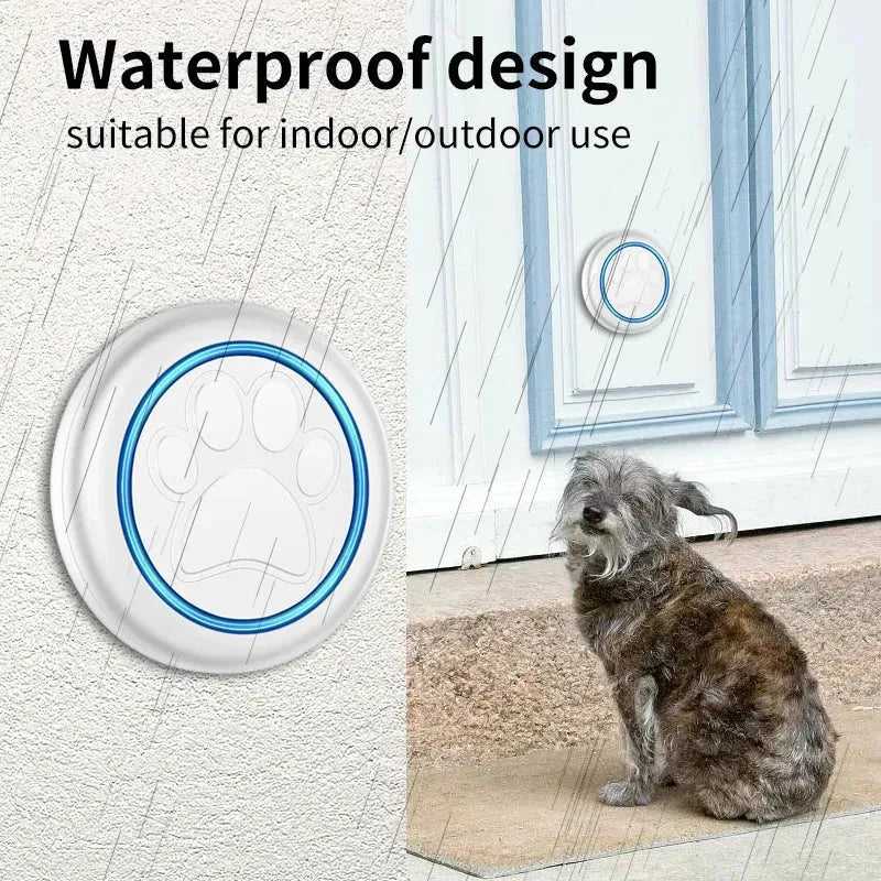 Pet Touch Ringer Button Bell 300M/984ft Range 60 Songs High Volume Doorbell For Cat & Dog Training Door Bell Smart Home US EU