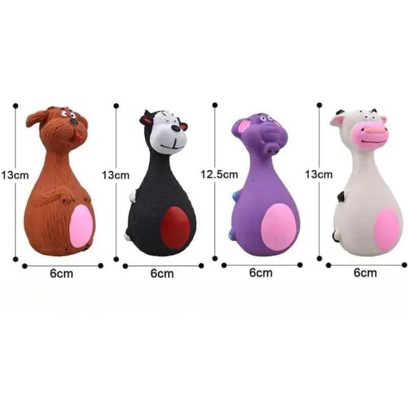 Dog Toy Squeak Latex Dog Toy Dog Cat Soft Rubber Chewy Toys Grind Teeth Pet Toys Interactive Throwing Games Chew Dog Cat Pet Toy