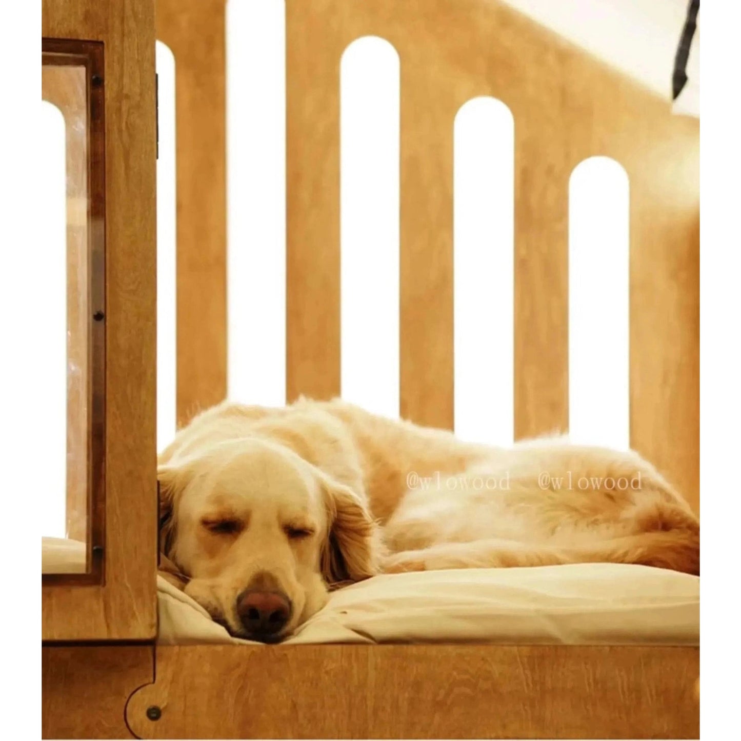 Burliness Simple Kennel Cage Pleasantly Cool Wooden Ample Space Kennel Dog House Comfort Balcony Los Perros Dog Supplies LVKC