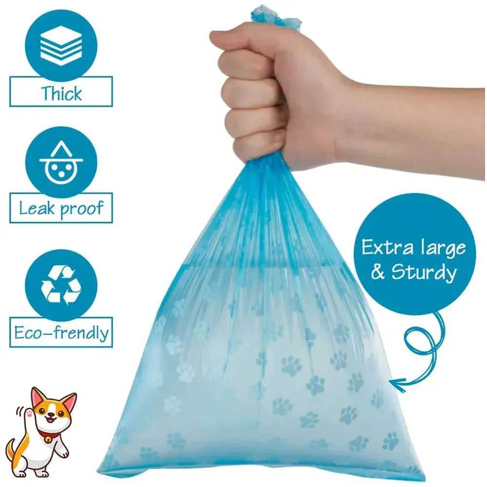 150 Dog Poop Bags with Dispenser and Leash Clip, Guaranteed Leak-Proof, Extra Thick and Strong Poop Bags for Dogs, Pet Waste Bag