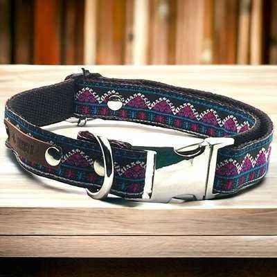 Regal Paws Cotton Collar with Engraved Name Buckle for Medium Dog Breeds