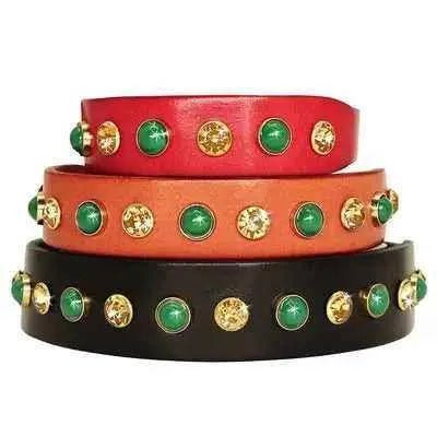 Regal Diamonds Leather Pet Dog Collar