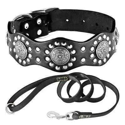 Didog Royal Pup Luxury Leather Collar & Lead Set