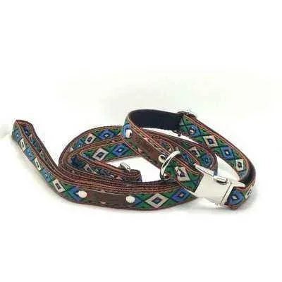 Regal Paws Designer Cotton Dog Collar with Custom Engraving