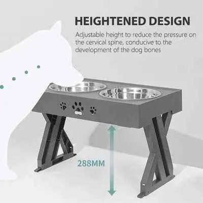 Regal Paws Height-Adjustable Pet Feeder