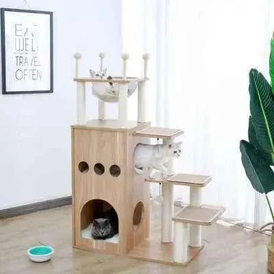 Sky City Kitty Castle: Modern Cat Tree Adventure