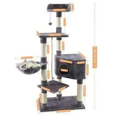 Sky City Kitty Castle: Modern Cat Tree Adventure