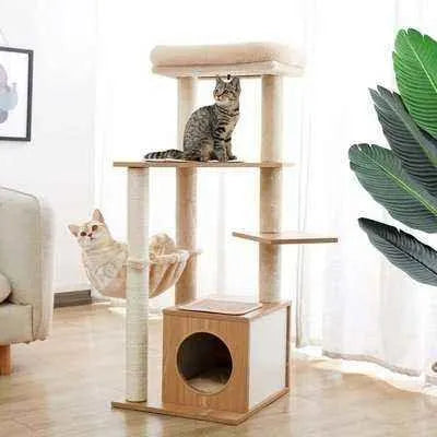 Sky City Kitty Castle: Modern Cat Tree Adventure