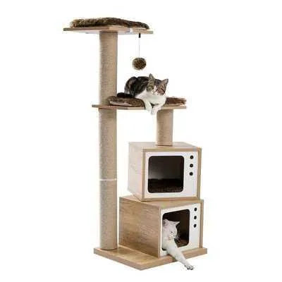 Sky City Kitty Castle: Modern Cat Tree Adventure