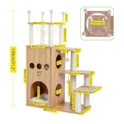 Sky City Kitty Castle: Modern Cat Tree Adventure