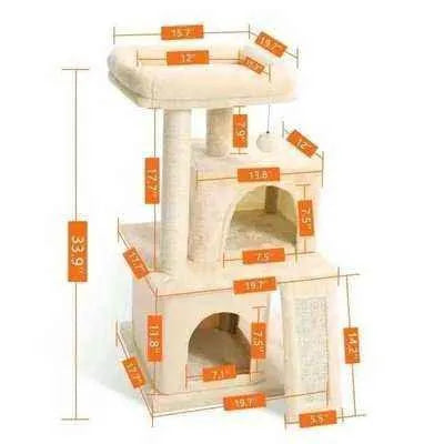 Sky City Kitty Castle: Modern Cat Tree Adventure