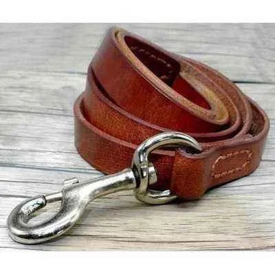 Luxury Genuine Leather Dog Leash for Sophisticated Canine Companions