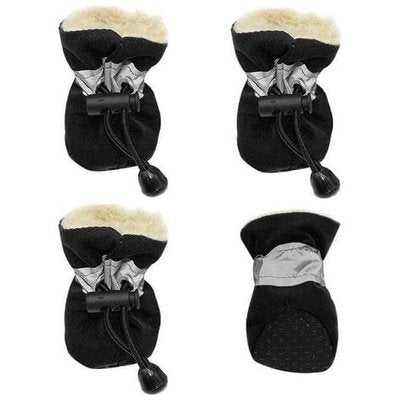 4 pcs Waterproof Dog Shoes Reflective Anti Slip Rain Boots Adjustable Winter Warm Socks Sneaker Paw Protector For Dogs Cats - Finnigan's Play Pen