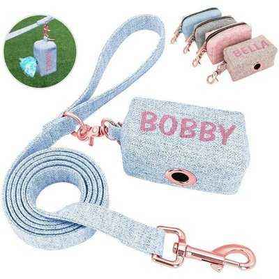 Personalised Dog  Garbage Bag And Leash Set Protable Travel Snack Bag With Walking Leash Pet Accessories Free Customized - Finnigan's Play Pen