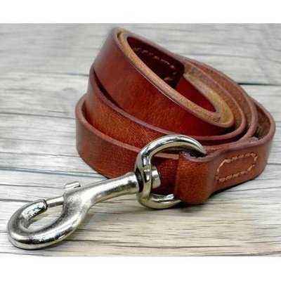 Genuine Leather Dog Leash Prevent Bite, Black and Brown For Large Dogs - Finnigan's Play Pen