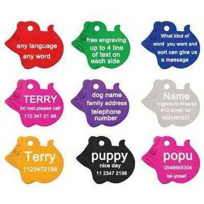 Personalised engraving text on pet id tags dog cat accessories Mouse styles pet dog tag engraved custom dog tag - Finnigan's Play Pen