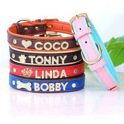 Bespoke Rhinestone Pet Collar with Complimentary Letter Charm